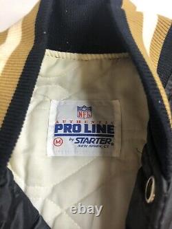 Vintage 90s New Orleans Saints NFL Pro Line Starter Satin jacket Mens Medium USA