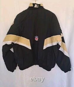 Vintage 90s Pro Line Authentic By Starter New Orleans Saints Puffer Jacket Sz L