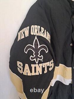 Vintage 90s Pro Line Authentic By Starter New Orleans Saints Puffer Jacket Sz L