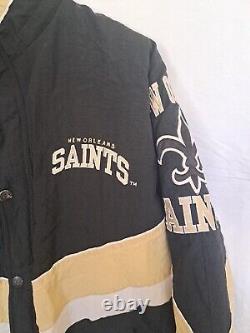 Vintage 90s Pro Line Authentic By Starter New Orleans Saints Puffer Jacket Sz L