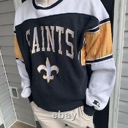 Vintage 90s starter New Orleans Saints nfl football Rare sweatshirt Top Xl
