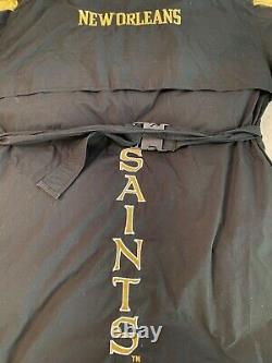 Vintage NFL New Orleans Saints Sideline Coat Jacket Large Triple FAT Goose