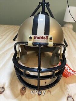 Vintage NWT New Orleans Saints Full Size Football Helmet Riddell Warning Tag