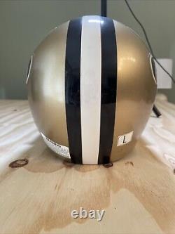 Vintage NWT New Orleans Saints Full Size Football Helmet Riddell Warning Tag
