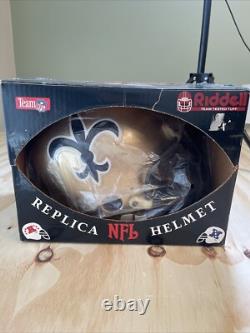 Vintage NWT New Orleans Saints Full Size Football Helmet Riddell Warning Tag
