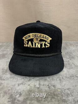 Vintage New Orleans Saints Amapro Corduroy Hat Cap Adjustable