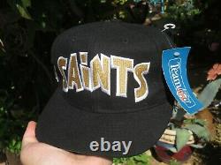 Vintage New Orleans Saints Annco Snapback Hat NWT 90s Rare Graffiti Blockhead