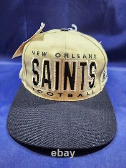 Vintage New Orleans Saints Apex One Hat Brown/Black Adjustable Snapback Cap New