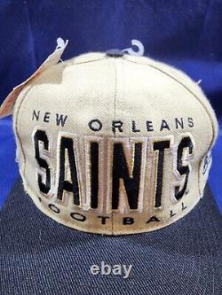 Vintage New Orleans Saints Apex One Hat Brown/Black Adjustable Snapback Cap New