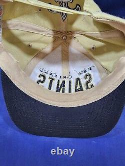 Vintage New Orleans Saints Apex One Hat Brown/Black Adjustable Snapback Cap New