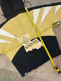 Vintage New Orleans Saints Apex One Parka Football Jacket, Size Large