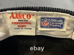 Vintage New Orleans Saints Corduroy Snapback Hat Annco Black NFL Script Otto Cap