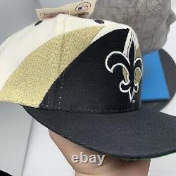 Vintage New Orleans Saints Hat Double Sharktooth Logo Athletic LA White SnapBack