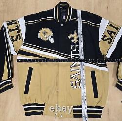 Vintage New Orleans Saints Letterman Jacket 90s All Over Large New With Tags