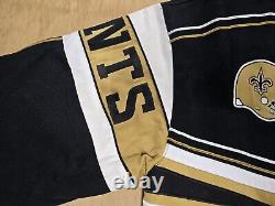 Vintage New Orleans Saints Letterman Jacket 90s All Over Large New With Tags