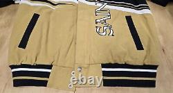 Vintage New Orleans Saints Letterman Jacket 90s All Over Large New With Tags