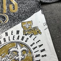 Vintage New Orleans Saints Shirt Mens Large Magic Johnson Ts All Over Print 90s