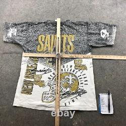 Vintage New Orleans Saints Shirt Mens Large Magic Johnson Ts All Over Print 90s