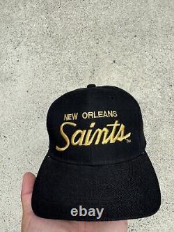 Vintage New Orleans Saints Single Line Sports Specialties Wool SnapBack Hat Cap