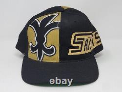 Vintage New Orleans Saints Snapback Hat American Needle 90s NFL Cap Blockhead