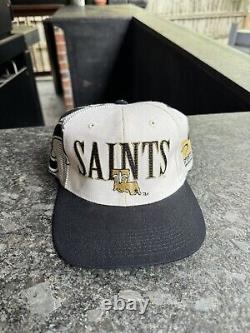 Vintage New Orleans Saints Sports Specialties White Dome Laser Hat