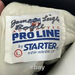 Vintage New Orleans Saints Starter Satin Bomber Jacket Sz Large NFL Black 1990's