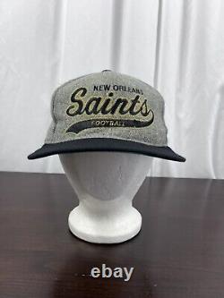 Vintage New Orleans Saints Tailsweep Starter Hat Snapback Wool Heather 90s
