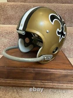 Vintage Riddell Kra-Lite-8 TK2 Football Helmet 1970 New Orleans Saints Kilmer
