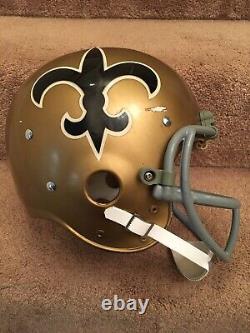 Vintage Riddell Kra-Lite TK Football Helmet 1973 New Orleans Saints Abramowicz