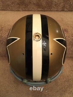 Vintage Riddell Kra-Lite TK Football Helmet 1973 New Orleans Saints Abramowicz