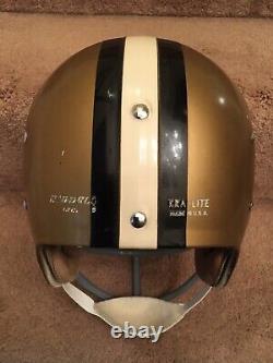 Vintage Riddell Kra-Lite TK Football Helmet 1973 New Orleans Saints Abramowicz