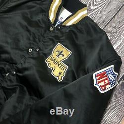 Vintage STARTER NFL New Orlean Saints Satin Jacket Large