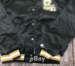 Vintage STARTER NFL New Orlean Saints Satin Jacket Large