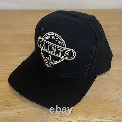 Vintage Sport Specialties New Orleans Saints Wool Snapback Black Dome NFL Hat