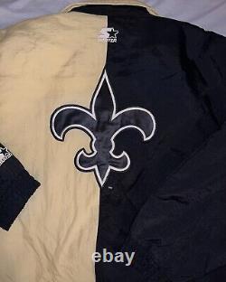 Vintage Starter New Orleans Saints Jacket Size Large 90s Vtg NFL Football