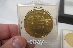 Vtg 1969 Volkswagen VW New Orleans Saints Aluminum / Gold Coin Bug Bus