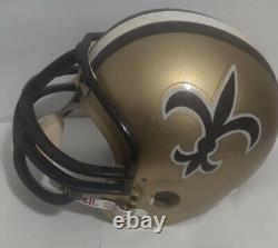 Vtg New Orleans Saints NFL Riddell Full Size Replica Football Helmet Size L, Box