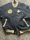 Vtg Rare Nfl New Orleans Saints Mitchell&ness Black Wool Jacket. Mens 3xl