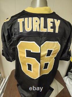 Vtg Reebok KYLE TURLEY #68 New Orleans Saints Jersey Pro Cut 56
