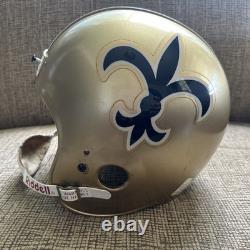 Vtg Riddell L Helmet New Orleans Saints Display Gold NFL NFC SOUTH