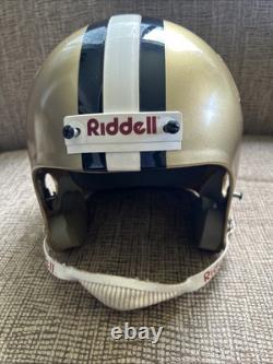 Vtg Riddell L Helmet New Orleans Saints Display Gold NFL NFC SOUTH