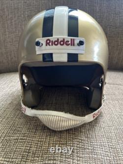 Vtg Riddell L Helmet New Orleans Saints Display Gold NFL NFC SOUTH