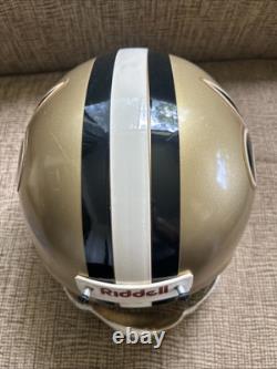 Vtg Riddell L Helmet New Orleans Saints Display Gold NFL NFC SOUTH