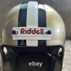 Vtg Riddell L Helmet New Orleans Saints Display Gold NFL NFC SOUTH