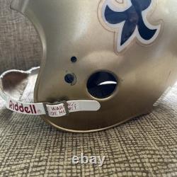 Vtg Riddell L Helmet New Orleans Saints Display Gold NFL NFC SOUTH
