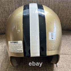 Vtg Riddell L Helmet New Orleans Saints Display Gold NFL NFC SOUTH