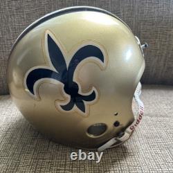Vtg Riddell L Helmet New Orleans Saints Display Gold NFL NFC SOUTH
