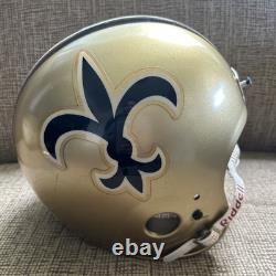 Vtg Riddell L Helmet New Orleans Saints Display Gold NFL NFC SOUTH