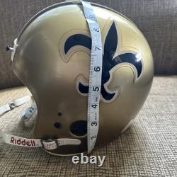 Vtg Riddell L Helmet New Orleans Saints Display Gold NFL NFC SOUTH