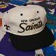 Vtg Sports Specialties New Orleans Saints Script Snapback Hat Cap